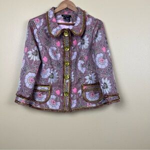 Etcetera Jacket Blazer Floral Embroidered Bohemian 14